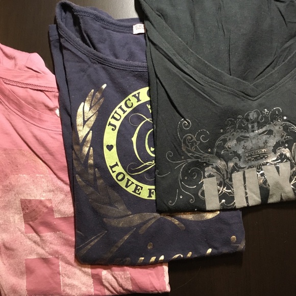 Set of 3 Juicy Couture women’s T-shirt size S - Picture 8 of 8